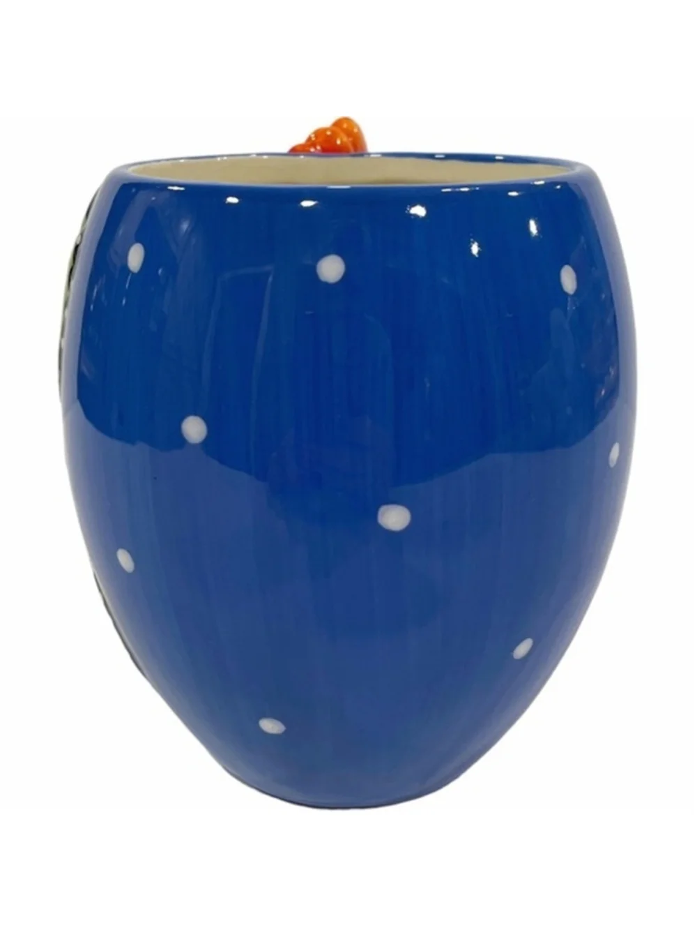 PIER 1 Imports Flower Butterfly Ladybug Mug Cup 3 Dimensional Blue Oversized